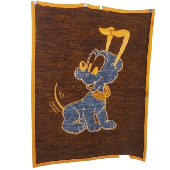 Biederlack Fleece Disney Baby Pluto Vintage Baby Blanket 30"x38" HTF - Picture 2 of 7